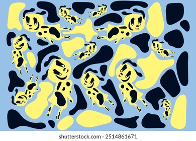 vector abstract animal character background, animal pattern vector