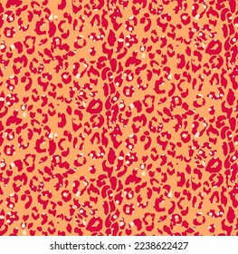 Vector Abstract Animal Skin Leopard Cheetah Panter Colorful Fun Joy soft colors cream background hand drawn illustration seamless pattern designed for womaswear fashionable suitable for print texture 