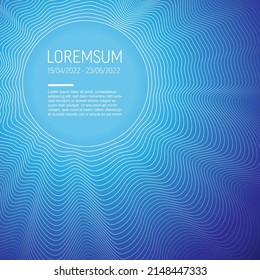 Vector abstract annual report cover template with sample text and abstract circle pattern - simple minimalistic layout for brochure cover, flyer or document front page