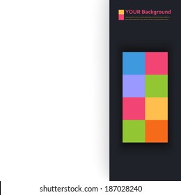 Vector abstract aquares and color. Design background