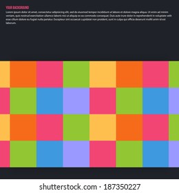 Vector abstract aquares and color. Design background