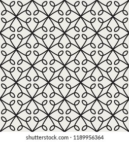Vector abstract arabesque seamless pattern. Geometric classic background. Vintage art deco texture.