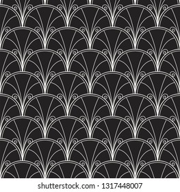 Vector abstract arabesque seamless pattern. Geometric classic background. Vintage art deco texture.