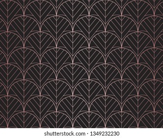 Vector abstract arabesque seamless pattern. Geometric classic background. Vintage art deco texture.