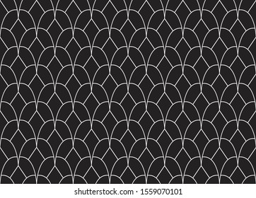 Vector abstract arabesque seamless pattern. Geometric classic background. Vintage art deco texture.