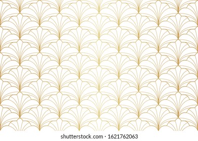 Vector abstract arabesque seamless pattern. Geometric classic background. Vintage art deco texture.