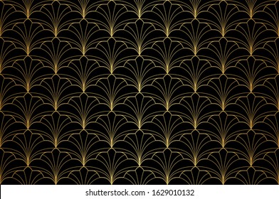Vector abstract arabesque seamless pattern. Geometric classic background. Vintage art deco texture.