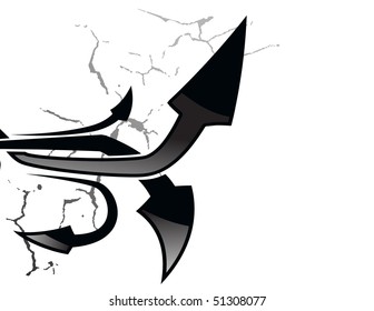 the vector abstract arrow background
