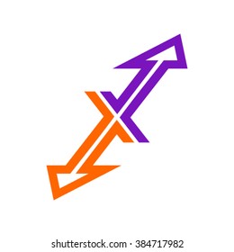 Vector abstract arrow logo
