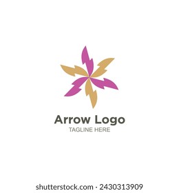 Vector abstract arrow logo design