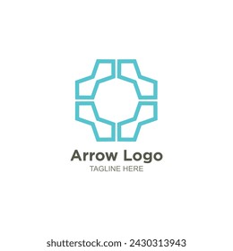 Diseño abstracto del logotipo de la flecha del vector