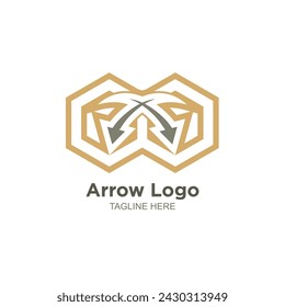 Diseño abstracto del logotipo de la flecha del vector