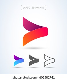 Vector abstract arrow logo design. Application icon template