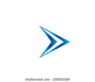 Vector abstract arrow logo, icon isolated. point logo, web abstract, direction, geometric triangles logo - Vector
