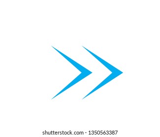 Vector abstract arrow logo, icon isolated. point logo, web abstract, direction, geometric triangles logo - Vector
