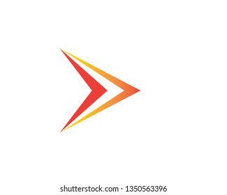 Vector abstract arrow logo, icon isolated. point logo, web abstract, direction, geometric triangles logo - Vector

