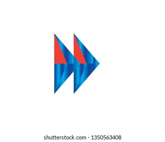 Vector abstract arrow logo, icon isolated. point logo, web abstract, direction, geometric triangles logo - Vector
