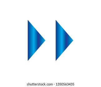 Vector abstract arrow logo, icon isolated. point logo, web abstract, direction, geometric triangles logo - Vector
