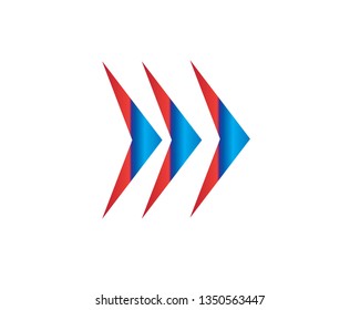 Vector abstract arrow logo, icon isolated. point logo, web abstract, direction, geometric triangles logo - Vector
