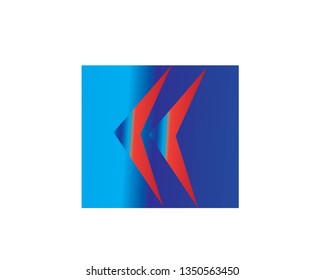 Vector abstract arrow logo, icon isolated. point logo, web abstract, direction, geometric triangles logo - Vector
