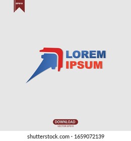 vector abstract arrow logo, icon isolated. Point logo, web abstract, direction, geometric triangles logo vector design