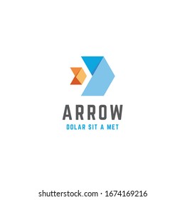 vector abstract arrow logo, icon isolated. 