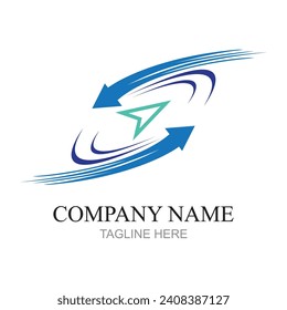 vector abstract arrow logo, icon isolated. Point logo, web abstract, direction, geometric triangles logo