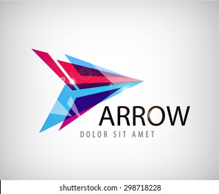 Vector Abstract Arrow Logo, Icon Isolated