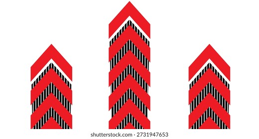 Flecha abstracta de Vector para coche deportivo. Patrón de rayas, pegatina para vehículos. Fondo de Vector de moda. con un estilo de concepto moderno