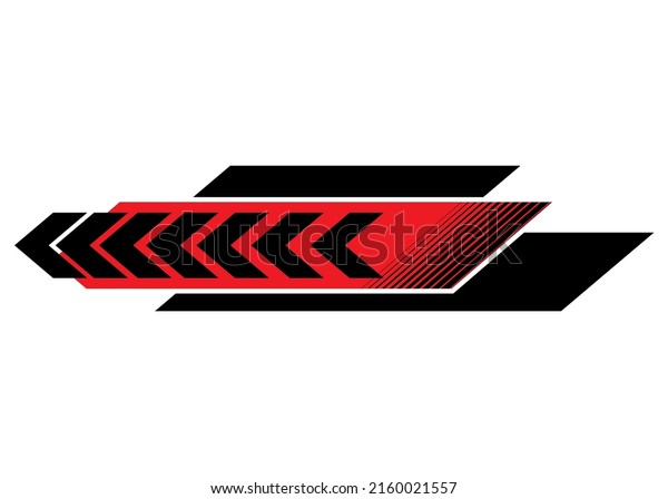 Vector abstract arrow. Sports\
car stripe. Sticker. Striped pattern for vehicles. Vector\
background