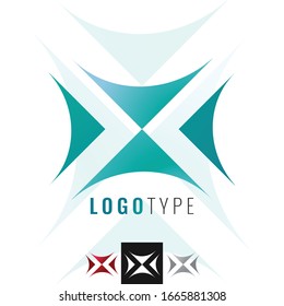 Vector Abstract Arrows, Cross, Letter X Logo. Modern Icon.
