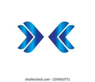 vector abstract arrows icon, logo - Vector
