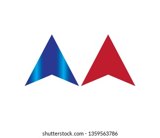 vector abstract arrows icon, logo - Vector
