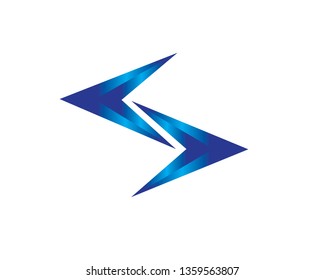 vector abstract arrows icon, logo - Vector
