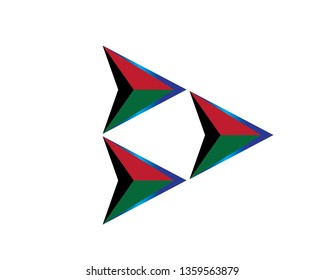 vector abstract arrows icon, logo - Vector
