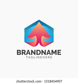 Vector abstract arrows icon. Simple logo elements. EPS 10