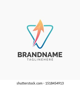 Vector abstract arrows icon. Simple logo elements. EPS 10