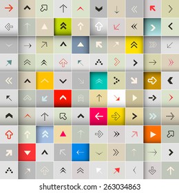 Vector Abstract Arrows in Squares Seamless Background