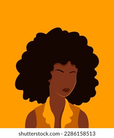 Arte abstracto vectorial con mujer afroamericana