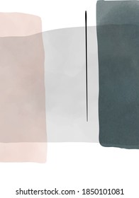 Fondo artístico abstracto vectorial. Textura acuarela. Decoración contemporánea de fondo de pantalla de arte vectorial. Ilustración abstracta.