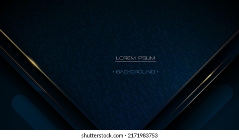 Vector abstract art, metal gold, light golden line pattern, texture design on dark, black color background. Illustration modern, luxury graphic design element, backdrop for wallpaper, template, banner