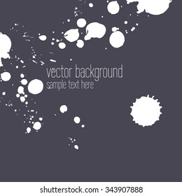 Vector abstract artistic colorful ink drops set background template