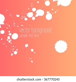 Vector abstract artistic colorful ink drops set background template