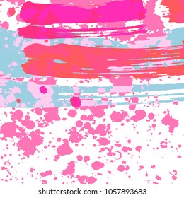Vector abstract artistic graphic colorful ink drops texture background template