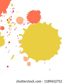 Vector abstract artistic graphic colorful ink drops texture background template