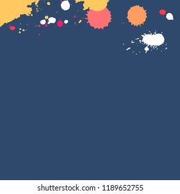 Vector abstract artistic graphic colorful ink drops texture background template