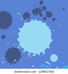 Vector abstract artistic graphic colorful ink drops texture background template