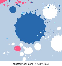 Vector abstract artistic graphic colorful ink drops texture background template