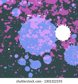 Vector abstract artistic graphic colorful ink drops texture background template