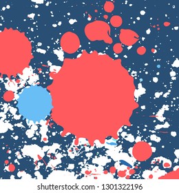 Vector abstract artistic graphic colorful ink drops texture background template